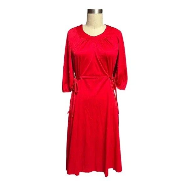 Vintage Dresses | Vintage 70's Red Disco Polyester Jersey Dress Union Label Sz 9 | Color: Red | Size: 8 | Mustluvvintage's Closet Vintage Dresses | Vintage 70's Red Disco Polyester Jersey Dress Union Label Sz 9 | Color: Red | Size: 8 | Mustluvvintage's Closet